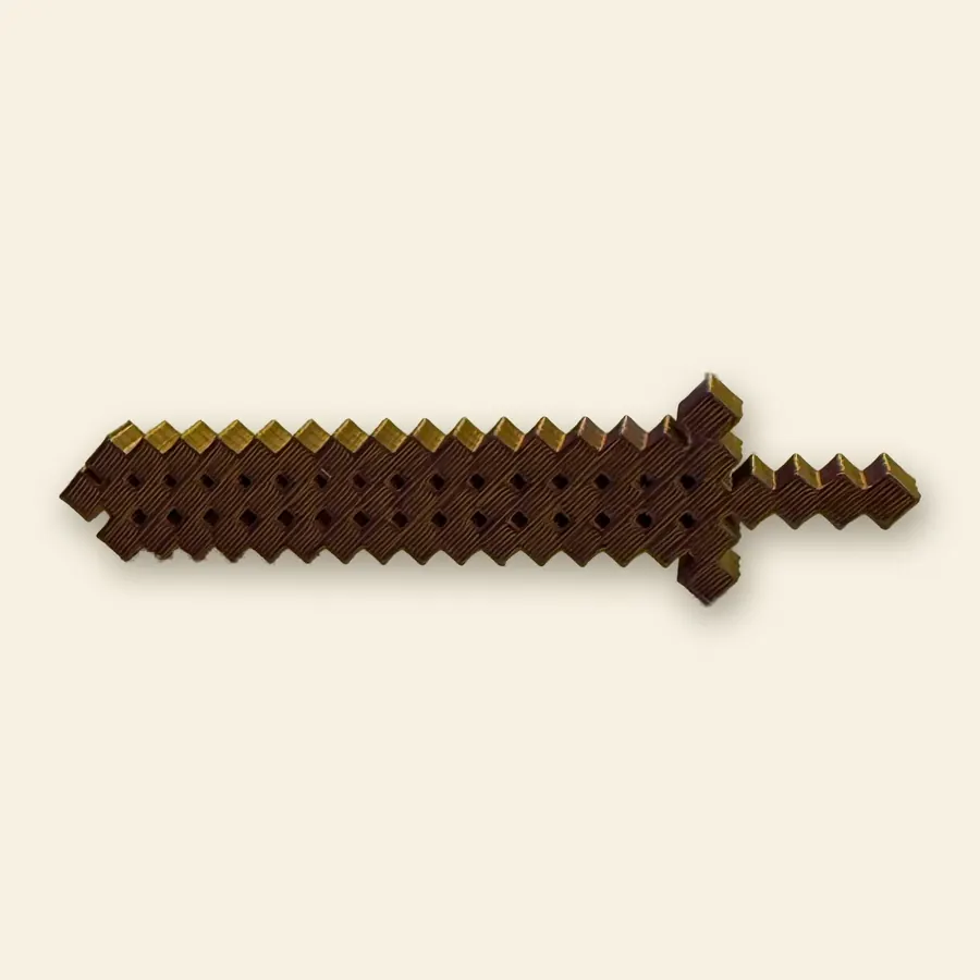 3D-printed pixel sword